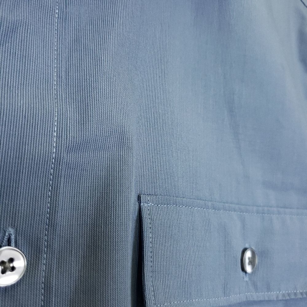 Axist blue slim fit short sleeve buttondown shirt - Picture 3 of 6